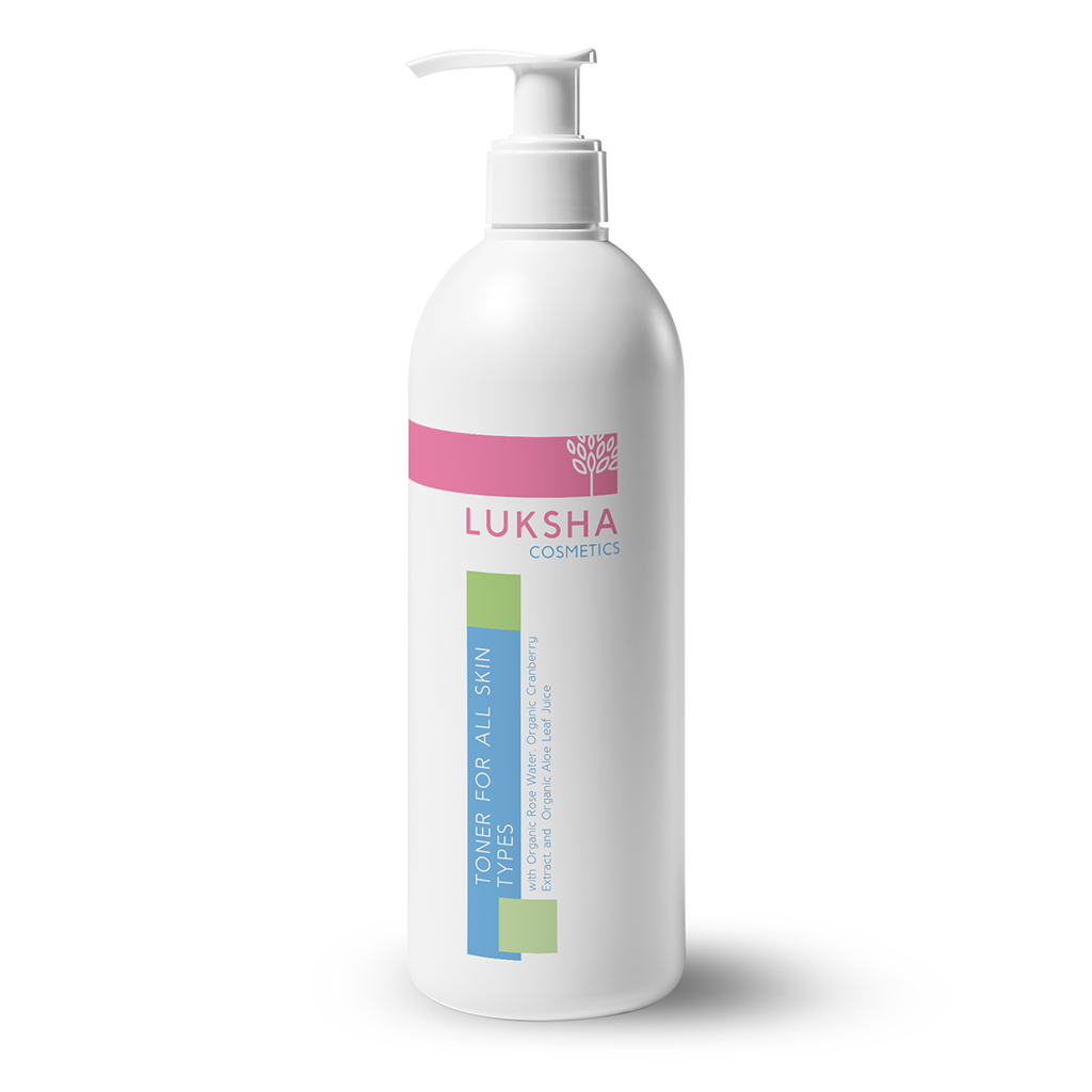 Toner with Organic Rose Water, Organic Cranberry Extract, and  Organic Aloe Leaf Juice